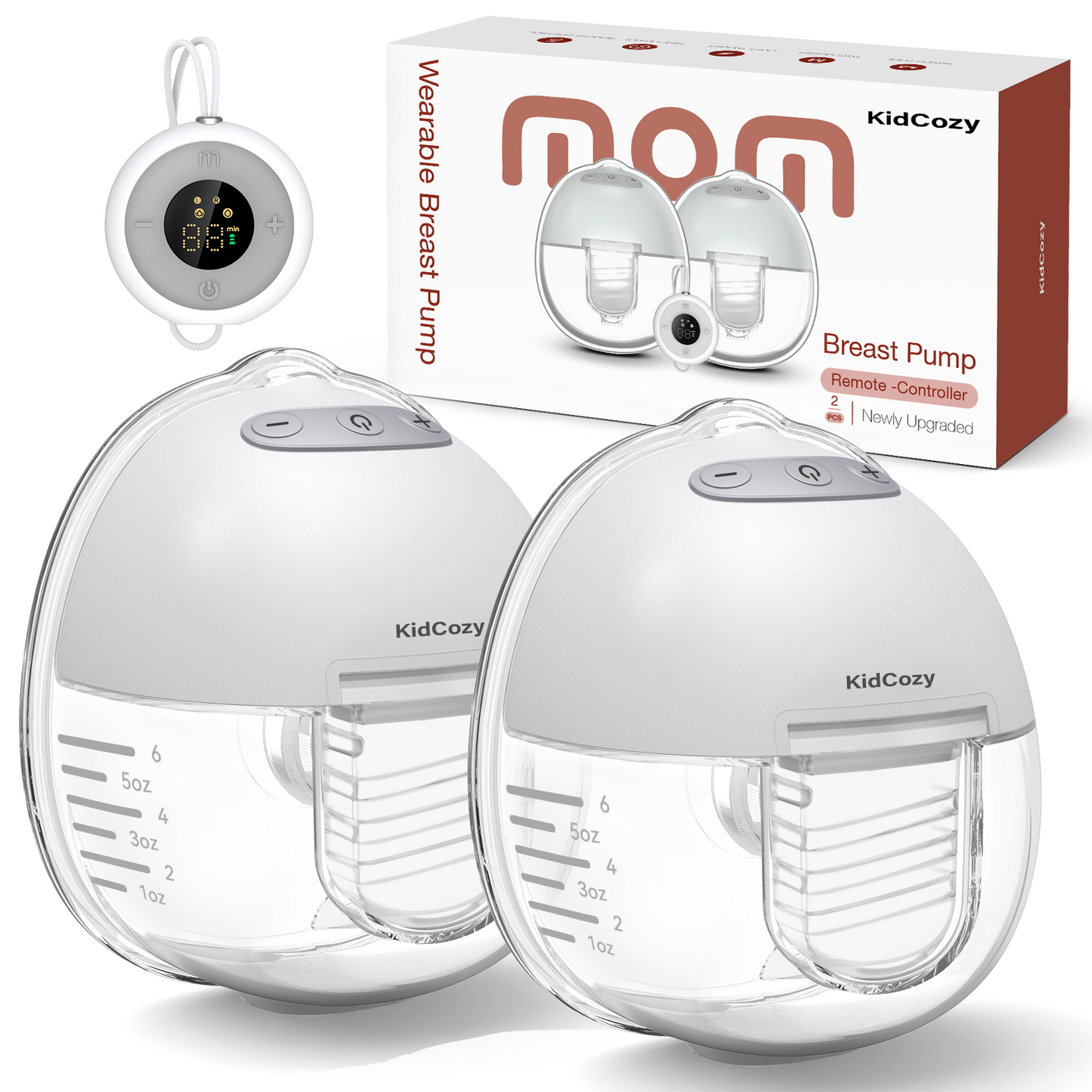 KidCozy Hands-Free Breast Pump Wearable & Portable Pump Double Electric Pump, 2 Pack