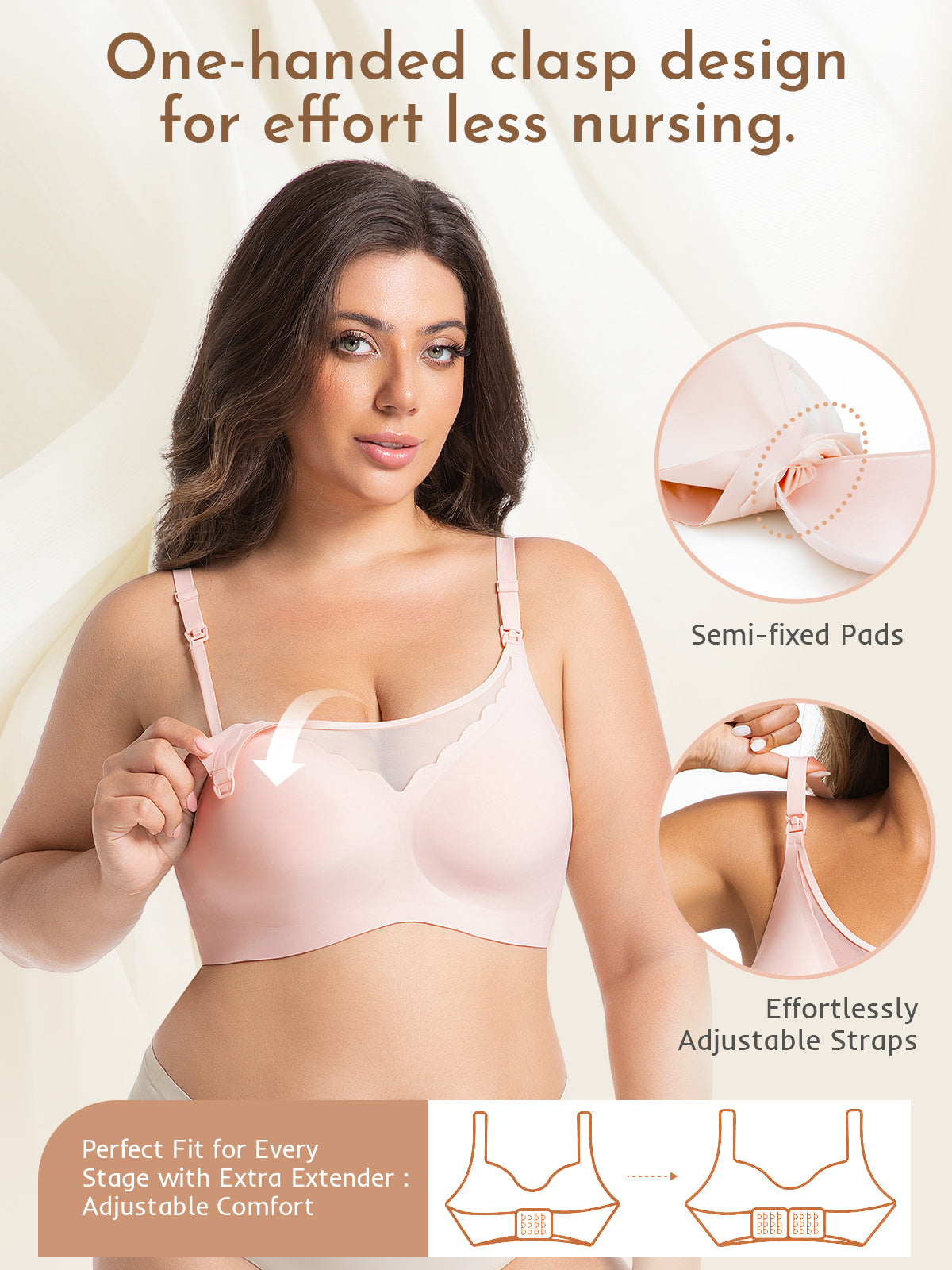 Nursing Bras for Breastfeeding Comfort Maternity Bras Natural Pregnancy Bras for Women