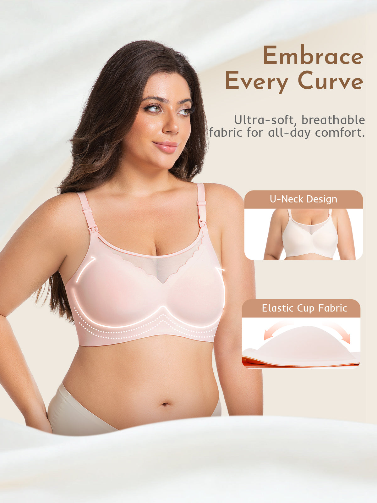 Nursing Bras for Breastfeeding Comfort Maternity Bras Natural Pregnancy Bras for Women
